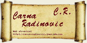 Čarna Radinović vizit kartica